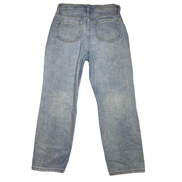Old Navy Girls Slouchy Straight High Rise Distressed Light Wash Jeans Sz 12 - Picture 2 of 7